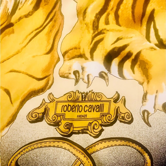 Roberto Cavalli silk scarf 34"square VINTAGE NWOT - Picture 3 of 5